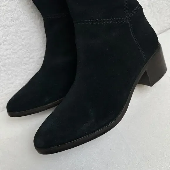 Coach Lucia Knee High Boots Black Suede Women's Size 7B